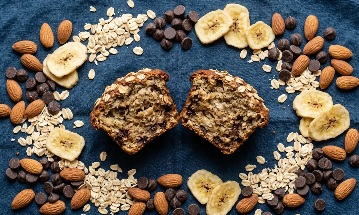 4 ingredient banana muffins