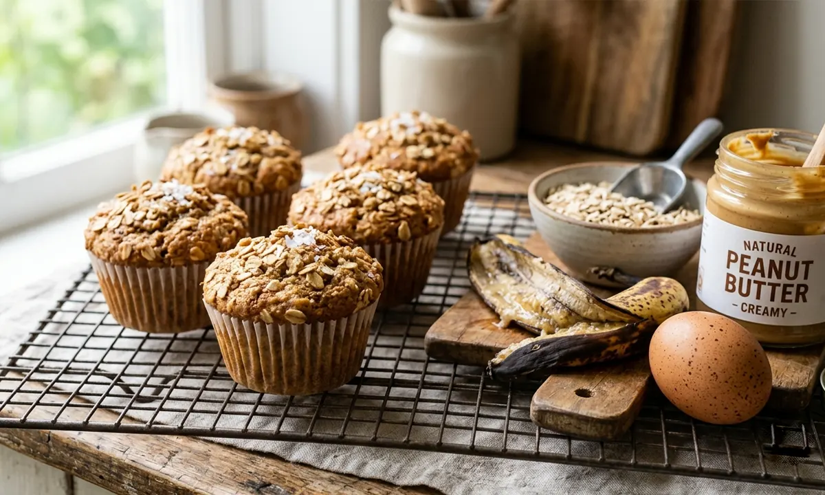 Healthy 4 Ingredient Banana Muffins (Easy & Guilt-Free)